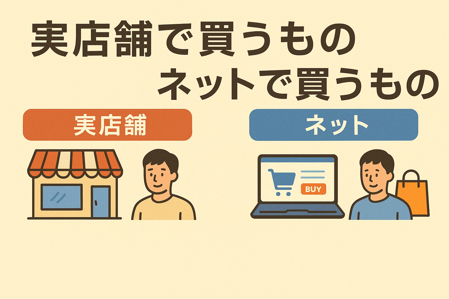 実店舗で買うもの・ネットで買うものの賢い使い分けについて